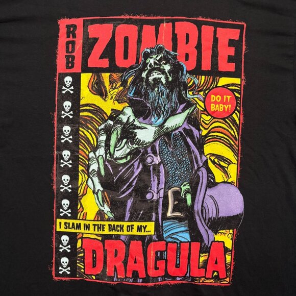 Rob Zombie “I Slam in the back of my Dragula” Graphic T-Shirt Size Extra Large - Picture 2 of 4